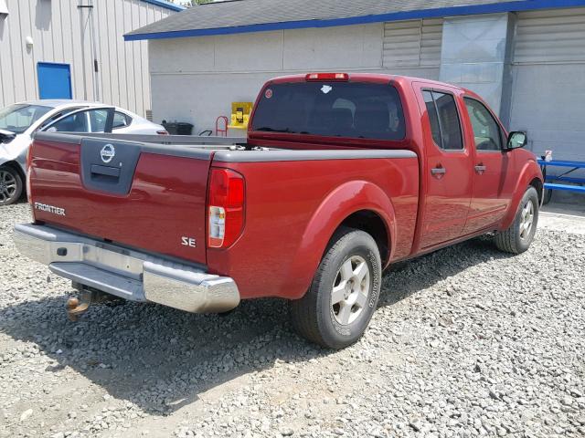 1N6AD09U77C456520 - 2007 NISSAN FRONTIER C BURGUNDY photo 4