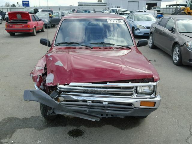 JT4VN93D7L5010607 - 1990 TOYOTA PICKUP 1/2 RED photo 9