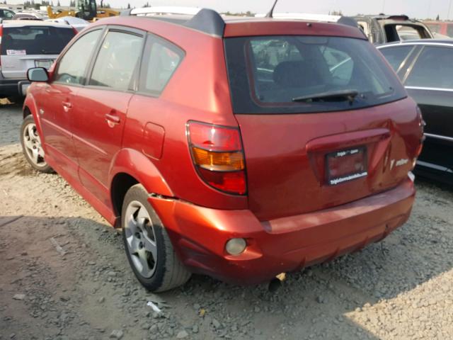 5Y2SL658X7Z415737 - 2007 PONTIAC VIBE RED photo 3