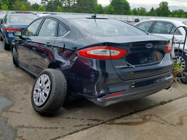 3FA6P0G72ER298783 - 2014 FORD FUSION S BLACK photo 3