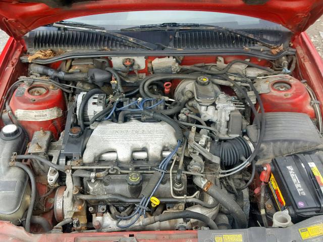 1G2NE55M0SC798800 - 1995 PONTIAC GRAND AM S RED photo 7