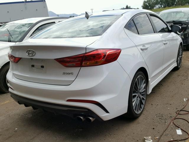 KMHD04LB2JU467268 - 2018 HYUNDAI ELANTRA SP WHITE photo 4