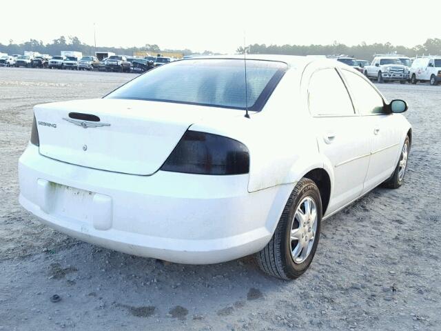 1C3EL46X64N393850 - 2004 CHRYSLER SEBRING LX WHITE photo 4