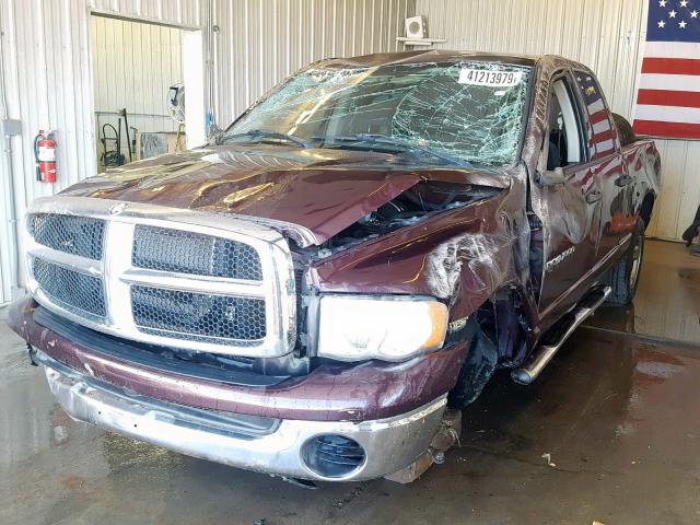 1D7HA18D85J598701 - 2005 DODGE RAM 1500 S MAROON photo 2