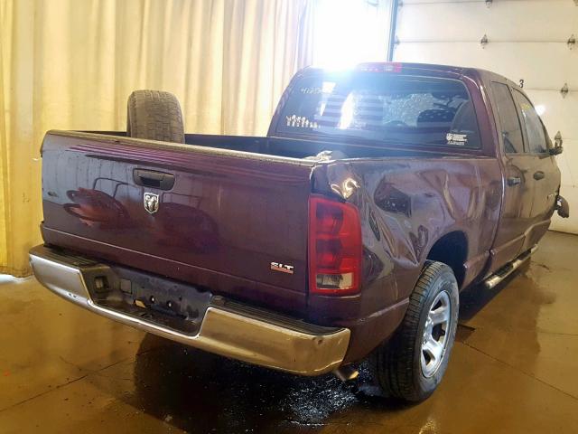 1D7HA18D85J598701 - 2005 DODGE RAM 1500 S MAROON photo 4