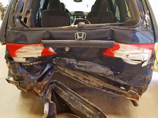 5FNRL38208B051100 - 2008 HONDA ODYSSEY LX BLUE photo 9