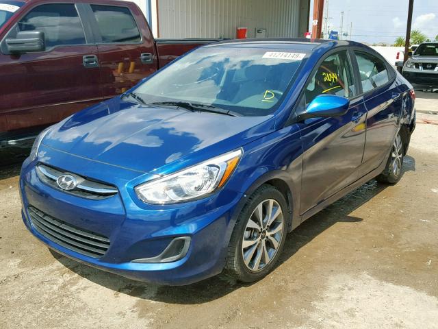 KMHCT4AE2HU324895 - 2017 HYUNDAI ACCENT SE BLUE photo 2