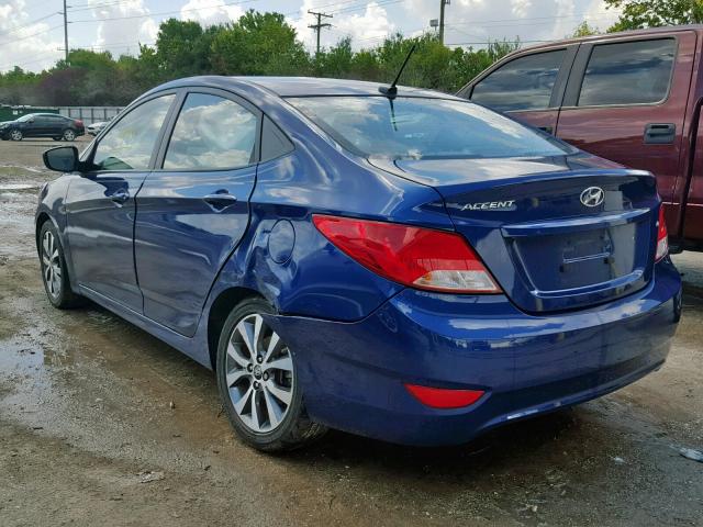 KMHCT4AE2HU324895 - 2017 HYUNDAI ACCENT SE BLUE photo 3