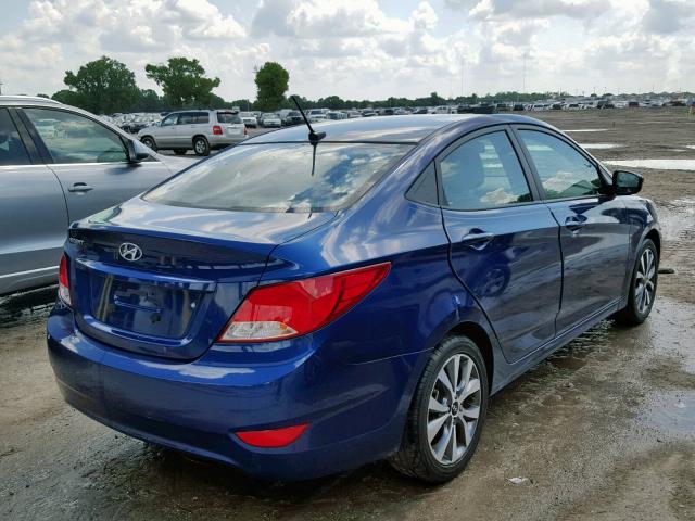 KMHCT4AE2HU324895 - 2017 HYUNDAI ACCENT SE BLUE photo 4