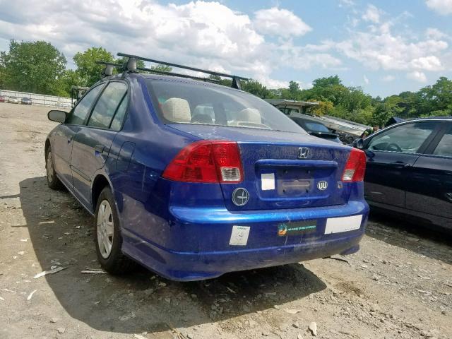 2HGES16354H606484 - 2004 HONDA CIVIC DX V BLUE photo 3