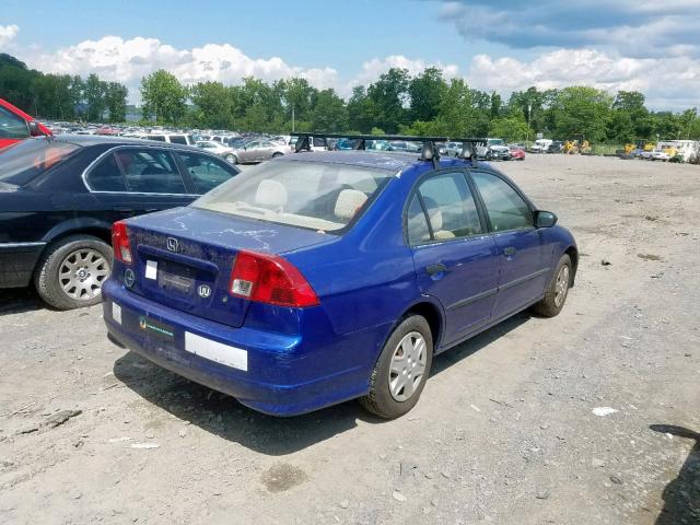 2HGES16354H606484 - 2004 HONDA CIVIC DX V BLUE photo 4