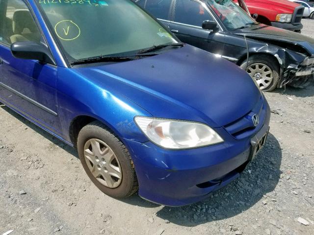 2HGES16354H606484 - 2004 HONDA CIVIC DX V BLUE photo 9