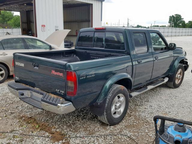 1N6ED27Y6YE372872 - 2000 NISSAN FRONTIER C GREEN photo 4