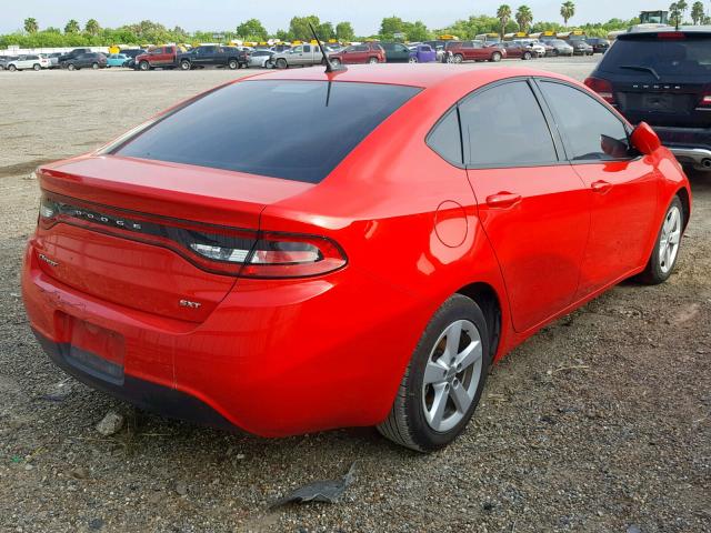 1C3CDFBB2GD616079 - 2016 DODGE DART SXT RED photo 4