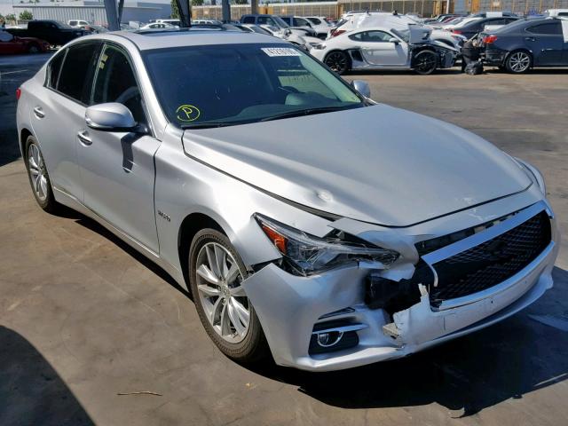 JN1AV7AP9FM790770 - 2015 INFINITI Q50 HYBRID SILVER photo 1