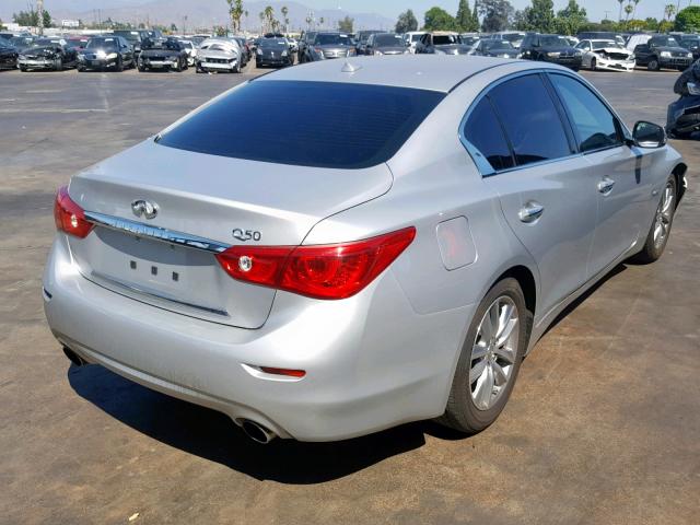 JN1AV7AP9FM790770 - 2015 INFINITI Q50 HYBRID SILVER photo 4