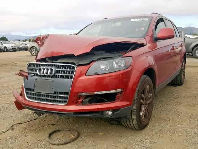 WA1AY74L67D060985 - 2007 AUDI Q7 3.6 QUA RED photo 2