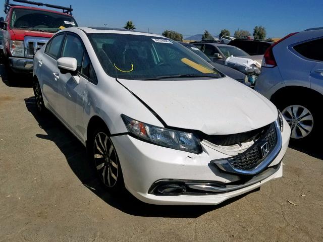 19XFB2F91EE206187 - 2014 HONDA CIVIC EXL WHITE photo 1