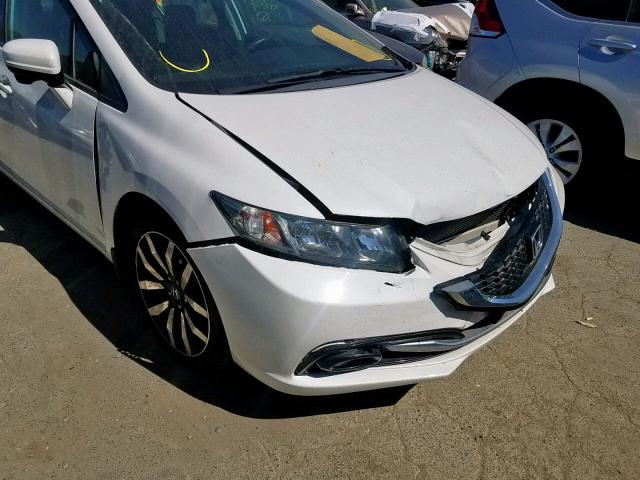 19XFB2F91EE206187 - 2014 HONDA CIVIC EXL WHITE photo 9