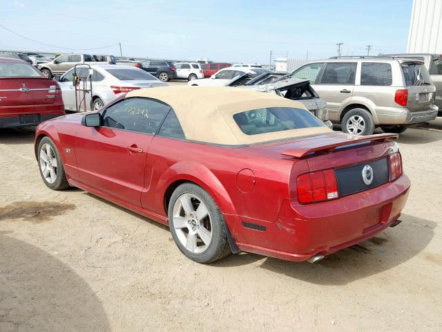 1ZVHT85H565184531 - 2006 FORD MUSTANG GT BURGUNDY photo 3