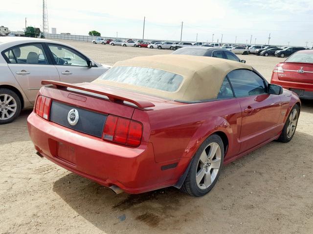 1ZVHT85H565184531 - 2006 FORD MUSTANG GT BURGUNDY photo 4