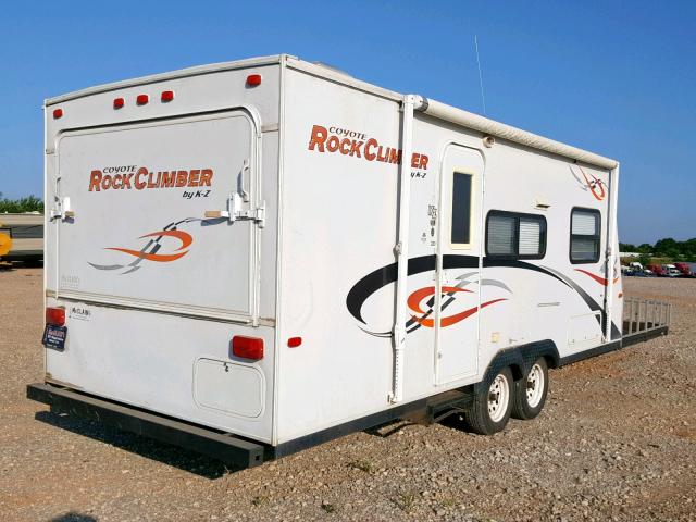 4EZTR22267S051951 - 2007 KZ TRAILER WHITE photo 4