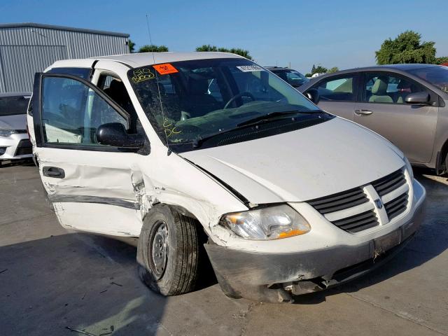 1D4GP25B07B222331 - 2007 DODGE CARAVAN SE WHITE photo 1