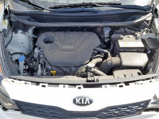 KNADM5A3XD6169437 - 2013 KIA RIO LX WHITE photo 7