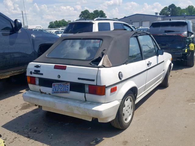 WVWCA0151KK003789 - 1989 VOLKSWAGEN CABRIOLET WHITE photo 4