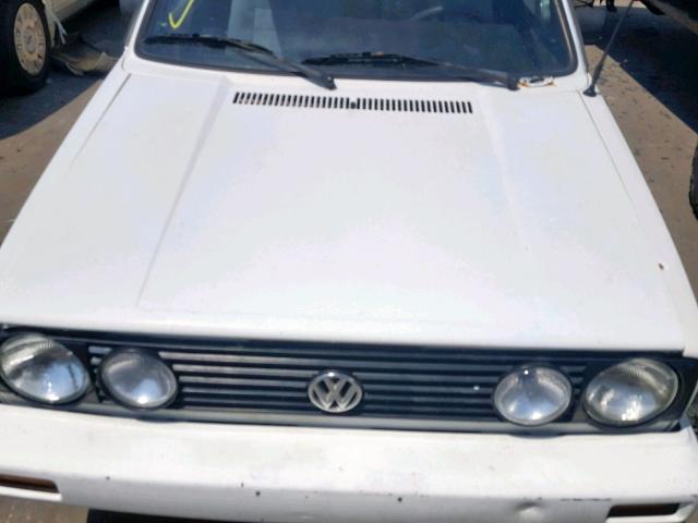 WVWCA0151KK003789 - 1989 VOLKSWAGEN CABRIOLET WHITE photo 7