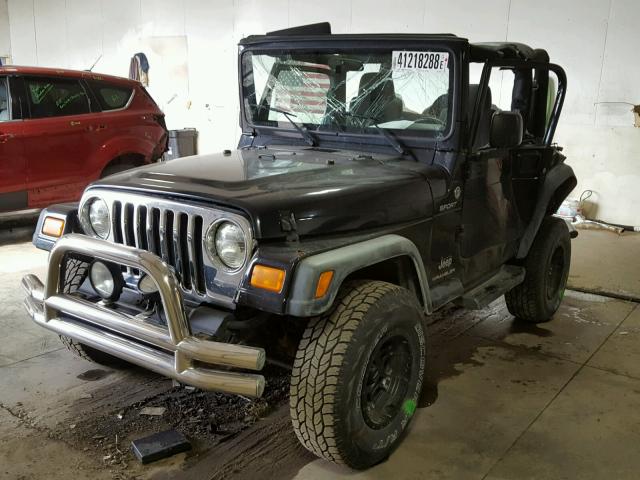 1J4FA49S56P789419 - 2006 JEEP WRANGLER / BLACK photo 2