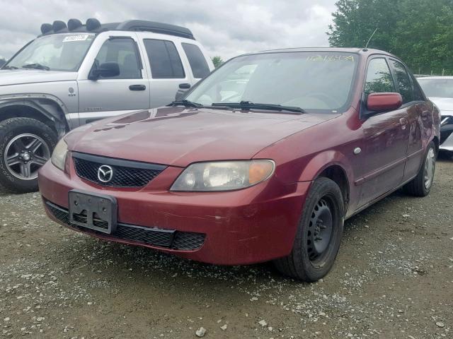 JM1BJ225621630323 - 2002 MAZDA PROTEGE DX RED photo 2