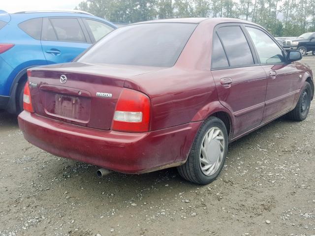 JM1BJ225621630323 - 2002 MAZDA PROTEGE DX RED photo 4