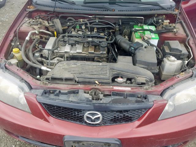 JM1BJ225621630323 - 2002 MAZDA PROTEGE DX RED photo 7