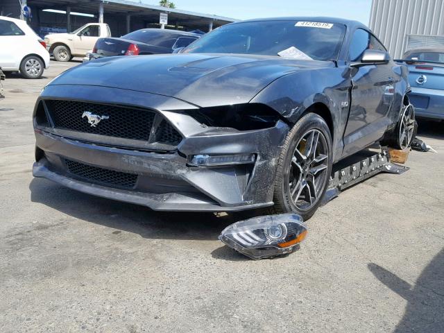 1FA6P8CF8K5135159 - 2019 FORD MUSTANG GT CHARCOAL photo 2