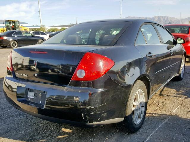 1G2ZF55B164259129 - 2006 PONTIAC G6 SE BLACK photo 4