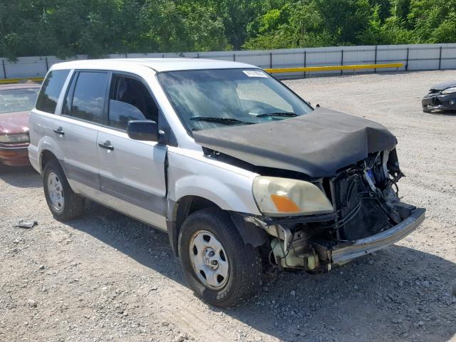 2HKYF181X4H535334 - 2004 HONDA PILOT LX GRAY photo 1