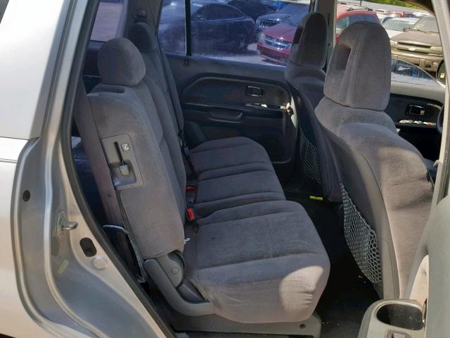 2HKYF181X4H535334 - 2004 HONDA PILOT LX GRAY photo 6