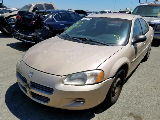 1B3EJ46X31N650106 - 2001 DODGE STRATUS SE GOLD photo 2