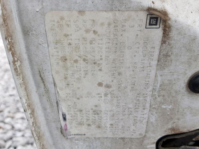 1G3AG55M6R6409302 - 1994 OLDSMOBILE CUTLASS CI WHITE photo 10