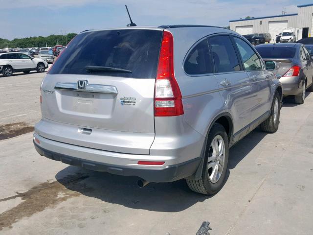 5J6RE4H74BL118811 - 2011 HONDA CR-V EXL SILVER photo 4