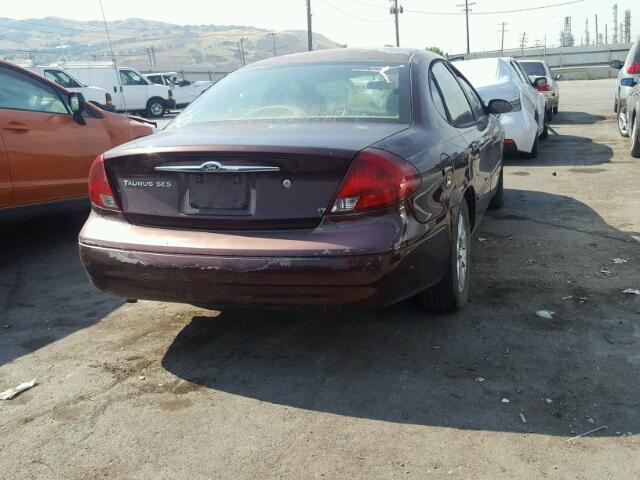 1FAFP55261G244358 - 2001 FORD TAURUS SES BURGUNDY photo 4