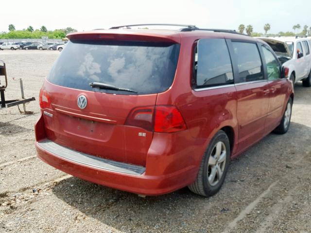 2V8HW34199R559852 - 2009 VOLKSWAGEN ROUTAN SE RED photo 4