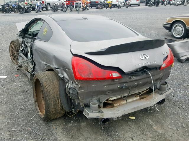 JNKCV64E18M103065 - 2008 INFINITI G37 BASE GRAY photo 3