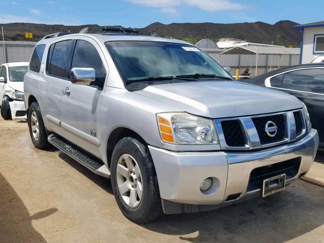 5N1AA08A15N701747 - 2005 NISSAN ARMADA SE SILVER photo 1