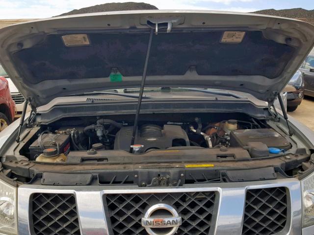 5N1AA08A15N701747 - 2005 NISSAN ARMADA SE SILVER photo 7