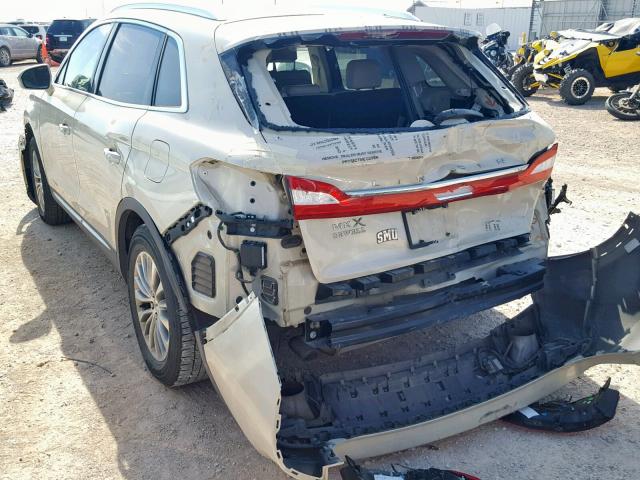 2LMTJ6KR9GBL28020 - 2016 LINCOLN MKX SELECT TAN photo 3