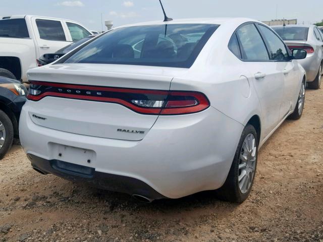 1C3CDFBB4FD119078 - 2015 DODGE DART SXT WHITE photo 4