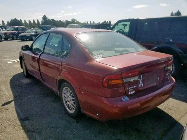 4S3BE635637216905 - 2003 SUBARU LEGACY L RED photo 3