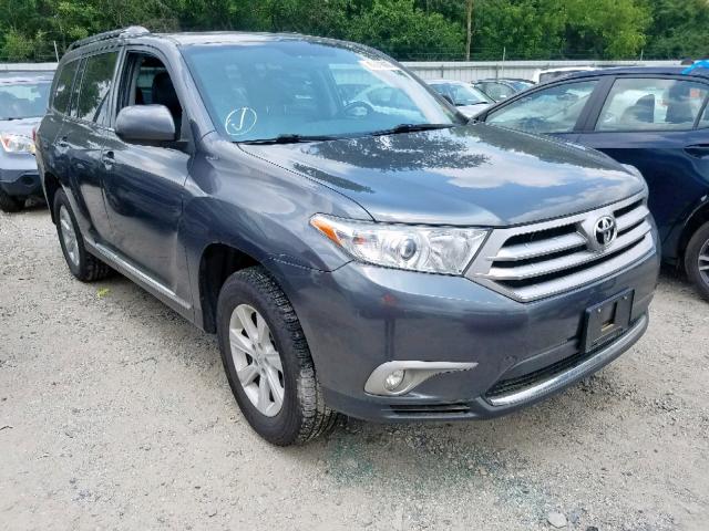 5TDBK3EH9DS273749 - 2013 TOYOTA HIGHLANDER GRAY photo 1